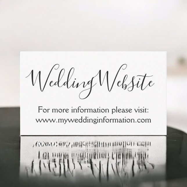 White Simple Wedding Website Card Insert (Creator Uploaded)
