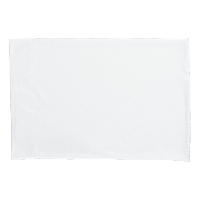 White Single Standard Size Pillow Case (Front)
