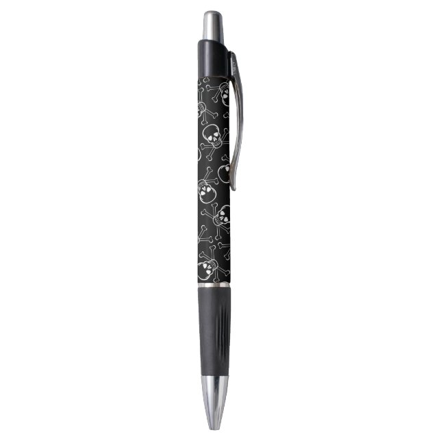 White Skull and Crossbones graphic Pen (Bottom (Vertical))