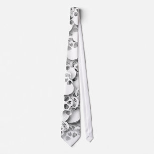 White Skulls Tie