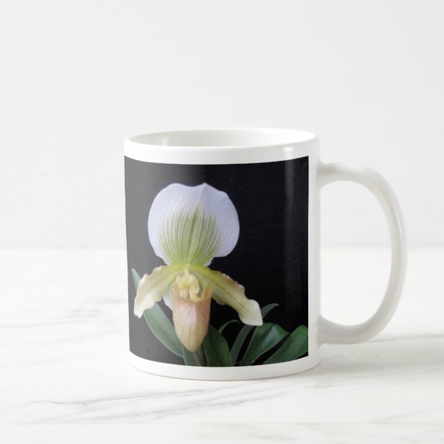 White Slipper Orchid Mug (Right)