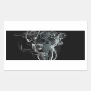 White smoke on black background sticker