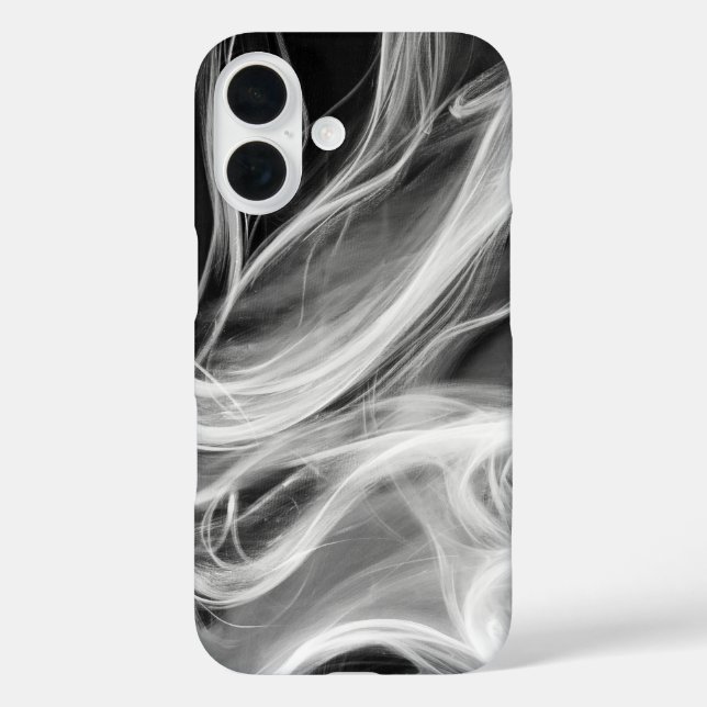 White Smoke On Black Case-Mate iPhone Case (Back)