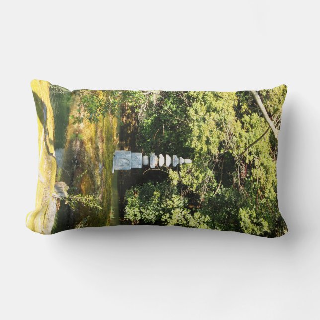 White Snake Pagoda / Hakuja No Tsuka Lumbar Pillow (Front)