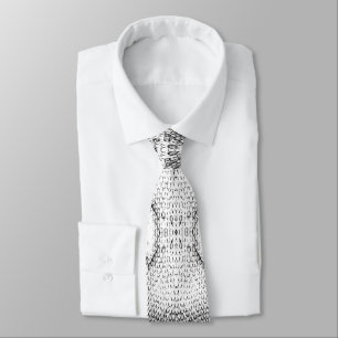 White Snake Skin Print Tie