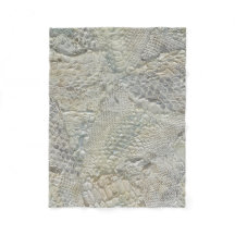 White Snake Skin Throw Blanket 