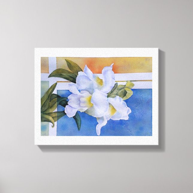 WHITE SNAP DRAGONS WRAPPED CANVAS PAINTING (Front)