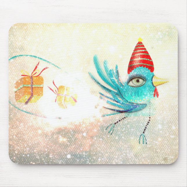 White snow Christmas Mousepad (Front)
