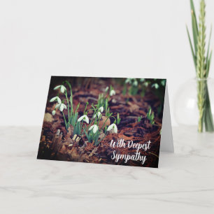 White Snow Drops With Deepest Sympathy Card