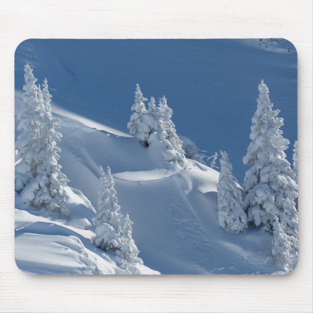 White snow landscape mouse pad (Front)