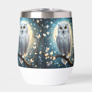 White Snow Owl With Sparkle,