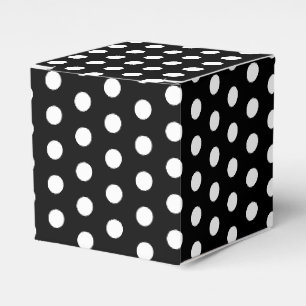 White snow snowflakes black gift favor box