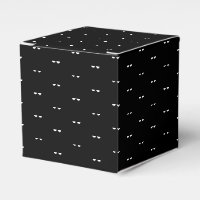 White snow star snowflakes pattern black gift