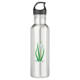 White Snowdrops (Galanthus nivalis) Spring 710 Ml Water Bottle