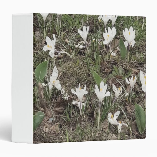 White Snowdrops in Spring Grass Binder (Front/Spine)
