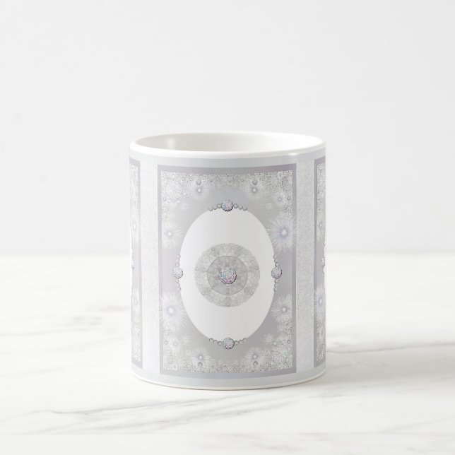 White Snowflake Coffee Mug (Center)