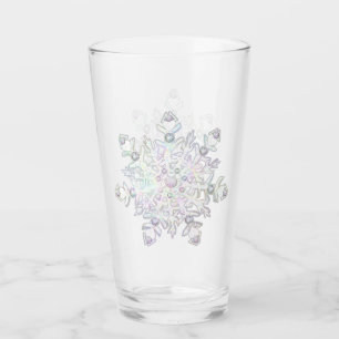 White snowflake glass