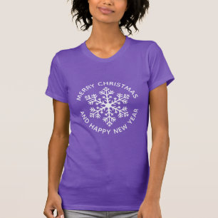 White Snowflake Holiday Slim Fit T-Shirt