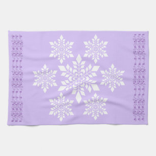 White Snowflake Kitchen Towel