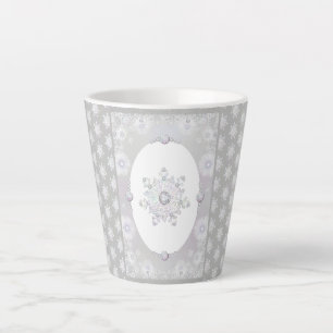 White Snowflake Latte Mug