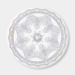 white snowflake magnet