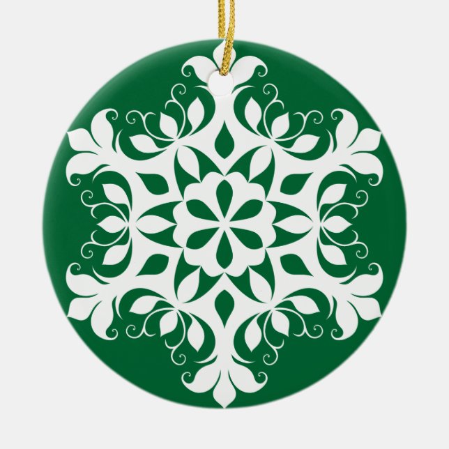 White Snowflake Ornament (Front)