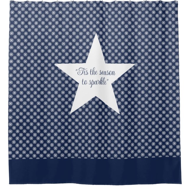 White Snowflake Pattern on a Midnight Blue Sky (Front)