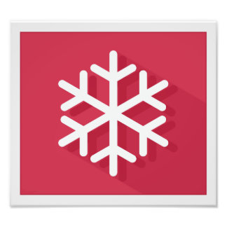 White Snowflake Photo Print