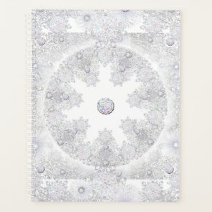 White snowflake planner