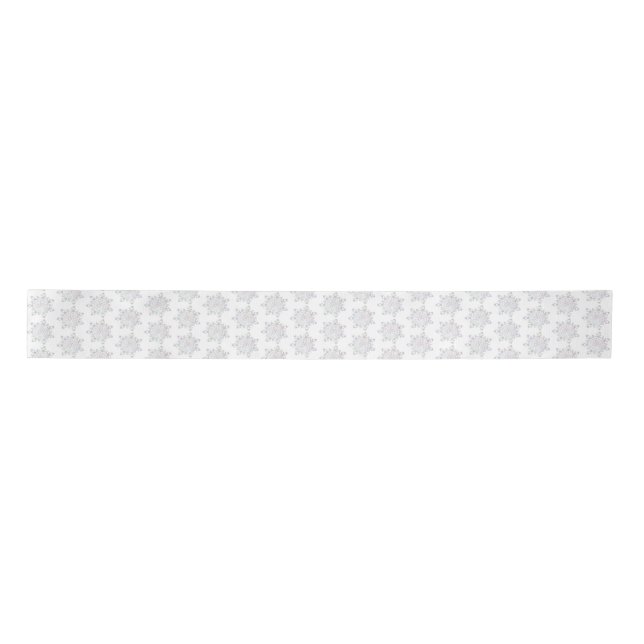 White snowflake satin ribbon (Front)