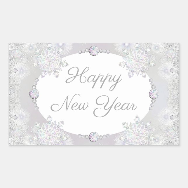 White snowflake sticker (Front)