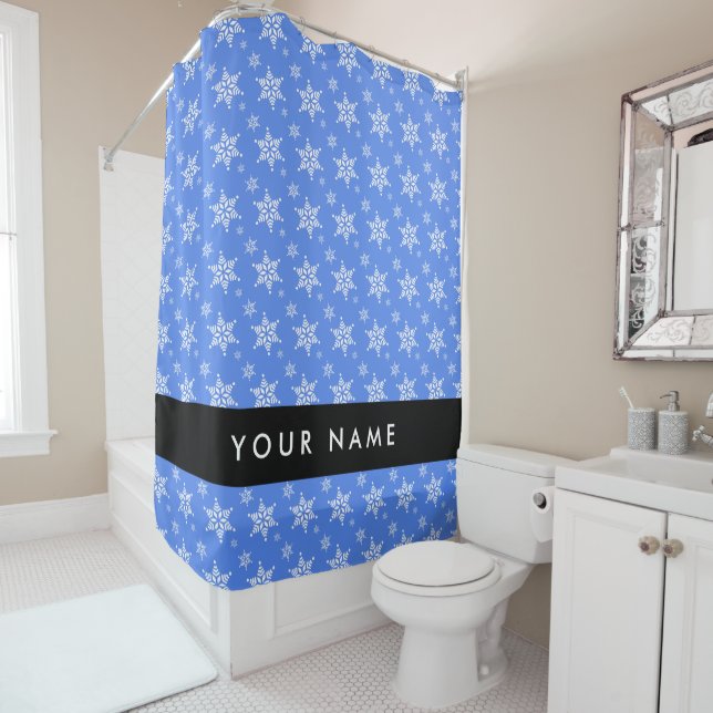 White Snowflakes, Blue, Your name, Personalize (In Situ)