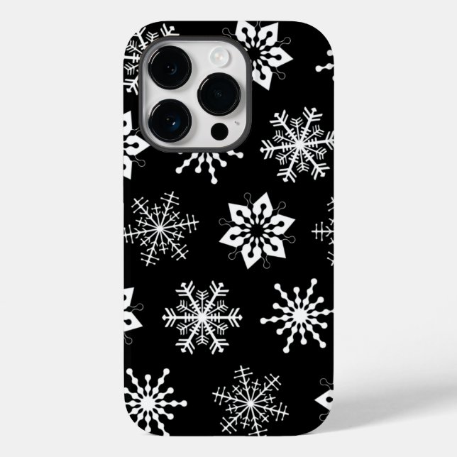 White Snowflakes Case-Mate iPhone Case (Back)