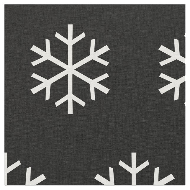 +{ White Snowflakes }+ Fabric (Close Up)