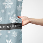 White Snowflakes, Grey, Your name, Personalize Scarf<br><div class="desc">Cute,  fun and adorable pattern with white snowflakes on grey background. Modern and trendy gift,  perfect for the snow lover in your life. Personalize by adding your name,  nickname,  monogram or initials.</div>
