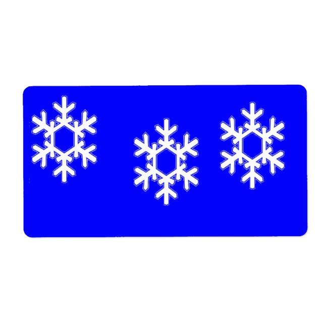 White snowflakes on blue (Front)