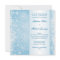 White snowflakes on blue Wedding Invitation