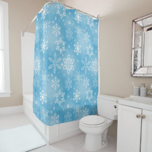 White Snowflakes On Turquoise