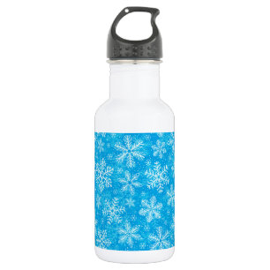 White snowflakes pattern 532 ml water bottle