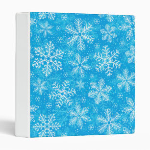 White snowflakes pattern binder