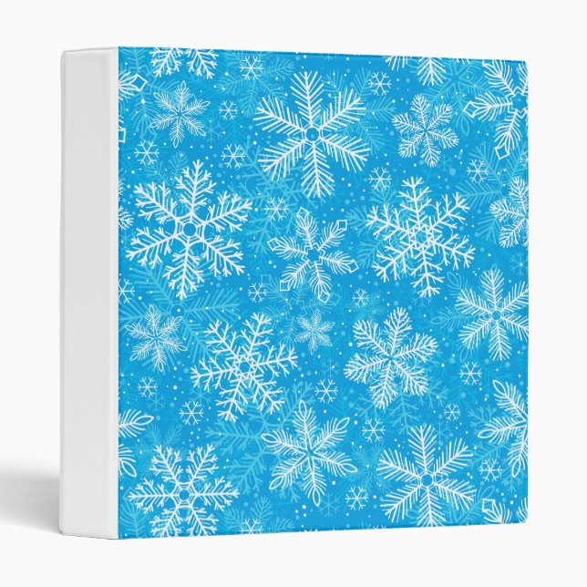 White snowflakes pattern binder (Front/Spine)