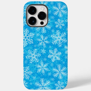 White snowflakes pattern iPhone 14 pro max case