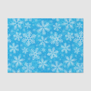 White snowflakes pattern tissue paper