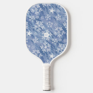 White Snowflakes Pickleball Paddle