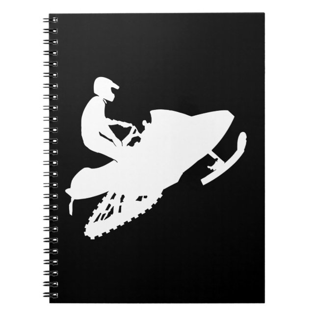 White-Snowmobile Notebook (Front)