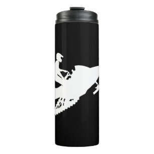 White-Snowmobile Thermal Tumbler