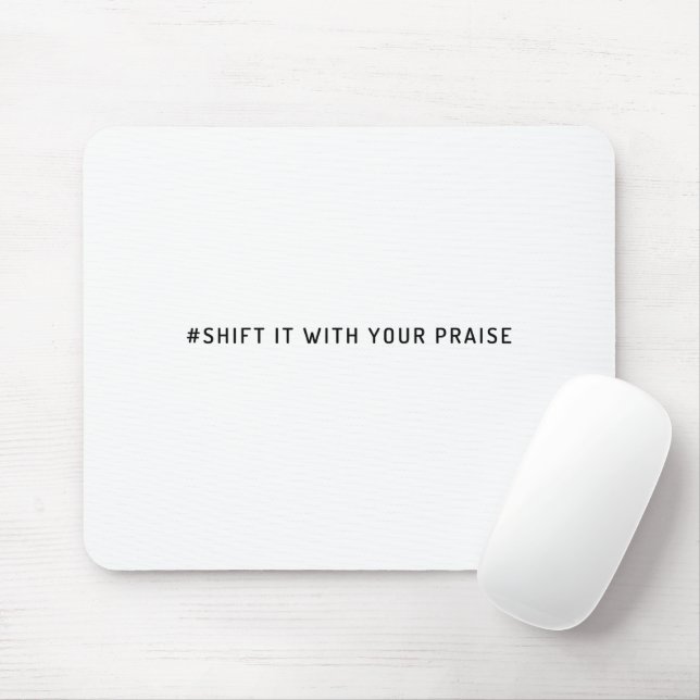 White Social Media Hash Tag Christian Mouse Pad (With Mouse)