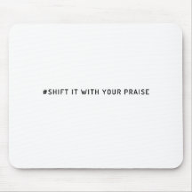 White Social Media Hash Tag Christian Mouse Pad