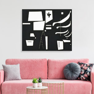 White – Soft and Hard   Kandinsky   Canvas Print