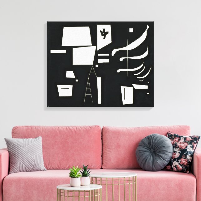White - Soft and Hard | Kandinsky | Canvas Print (Insitu(LivingRoom))